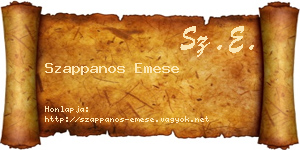 Szappanos Emese névjegykártya